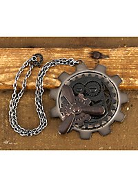 Steampunk Gear Pendant includes chain