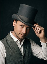Steampunk Høj Hat Grå