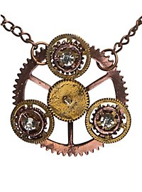 Steampunk necklace with gears