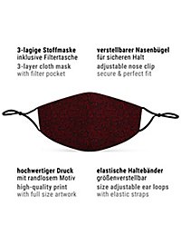 Stoffen masker Gothic rozenpatroon