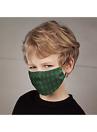 Stoffmaske für Kinder Zauberschule grün