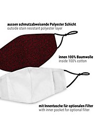 Stofmaske Gothic Rosemønster
