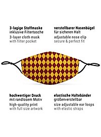 Stofmaske Troldmandsskole Rød