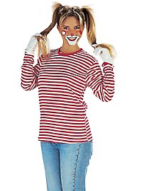Striped jumper long sleeve red-white