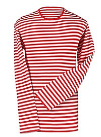 Striped Shirt long-sleeved, red-white