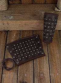 Studded leather bracers - Evan