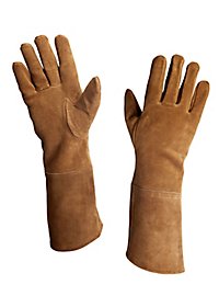 Suede Leather Gloves light brown 