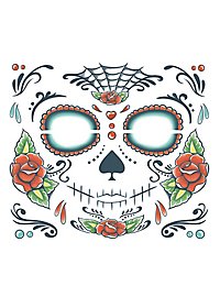 Sugar Skull Ansigt Klæbetatovering