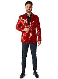 SuitMeister Glitter Jacket red