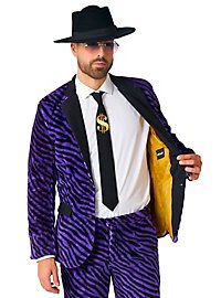 SuitMeister Traje De Fiesta Morado Pimp De Piel Sintética