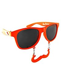 Sun Staches Classic orange Party Glasses
