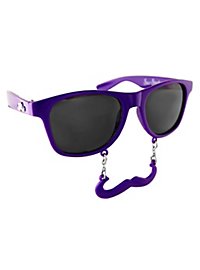 Sun Staches Classic purple Party Glasses