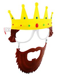 Sun Staches King Party Glasses
