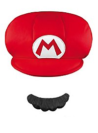 Super Mario Mütze & Bart Set für Kinder