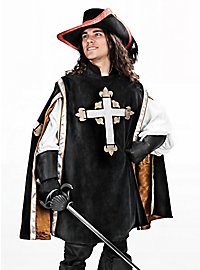Tabarro da moschettiere nero