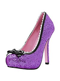 Tacchi alti glitterati viola