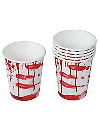 Taches de sang Gobelets en carton, 6 pièces