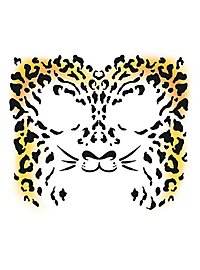Tatouage décalcomanie visage léopard