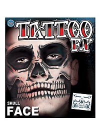 Tatuaje Adhesivo Facial De Calavera