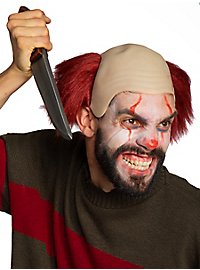 Tête de clown tueur avec perruque