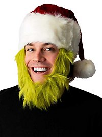 The Grinch Christmas hat with beard