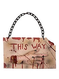 This Way Halloween Dekorationsskilt