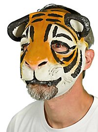 Toller Tiger kinnfreie Maske aus Latex