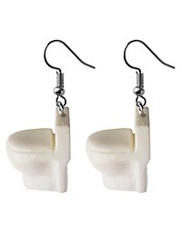 Toilet bowl earrings