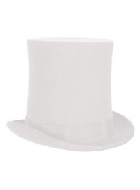 Top hat white 21 cm