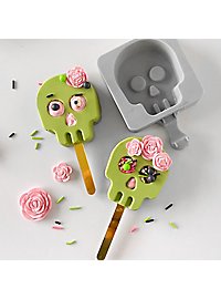 Totenkopf Silikonform für Eis am Stiel