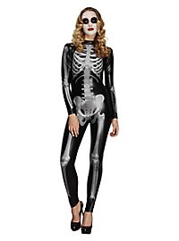 Traje Ajustado De Esqueleto De Huesos