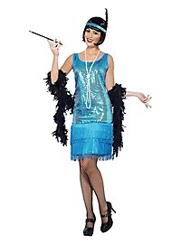 Türkises Flapper 20er Jahre Kleid