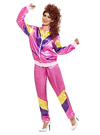 Tuta da ginnastica anni '80 rosa-viola
