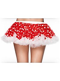 Tutù a pois rosso/bianco