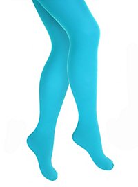 Uigennemsigtige strømpebukser til børn i turkis
