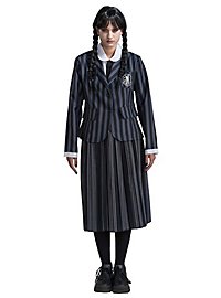 Uniforme Escolar De Wednesday Negro-Gris Para Mujeres