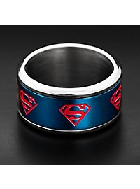 Superman Spinning Ring blue