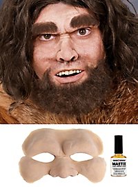 Urmensch Halbmaske aus Latex mit Mastix
