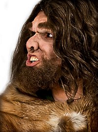 Urmensch Halbmaske aus Latex mit Mastix