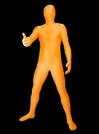 UV Morphsuit orange Ganzkörperkostüm