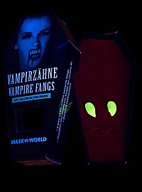 Vampyrtænder - Glow In The Dark Påsætningstænder