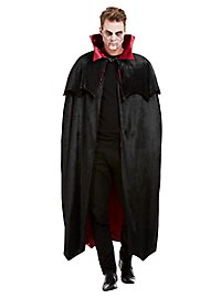 Velour vampire cape black-red