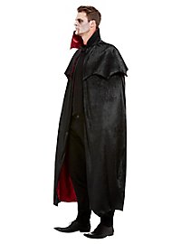Velour vampire cape black-red