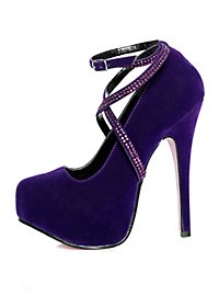 Velvet High Heels violet