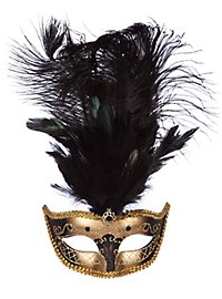 Venezianische Federmaske gold
