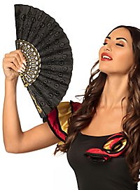 Ventaglio da flamenco nero