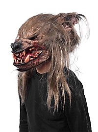 Verwilderter Werwolf Maske braun