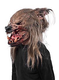 Verwilderter Werwolf Maske braun