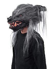 Verwilderter Werwolf Maske grau