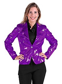 Veste à paillettes pour femme violet
